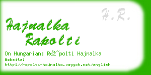 hajnalka rapolti business card